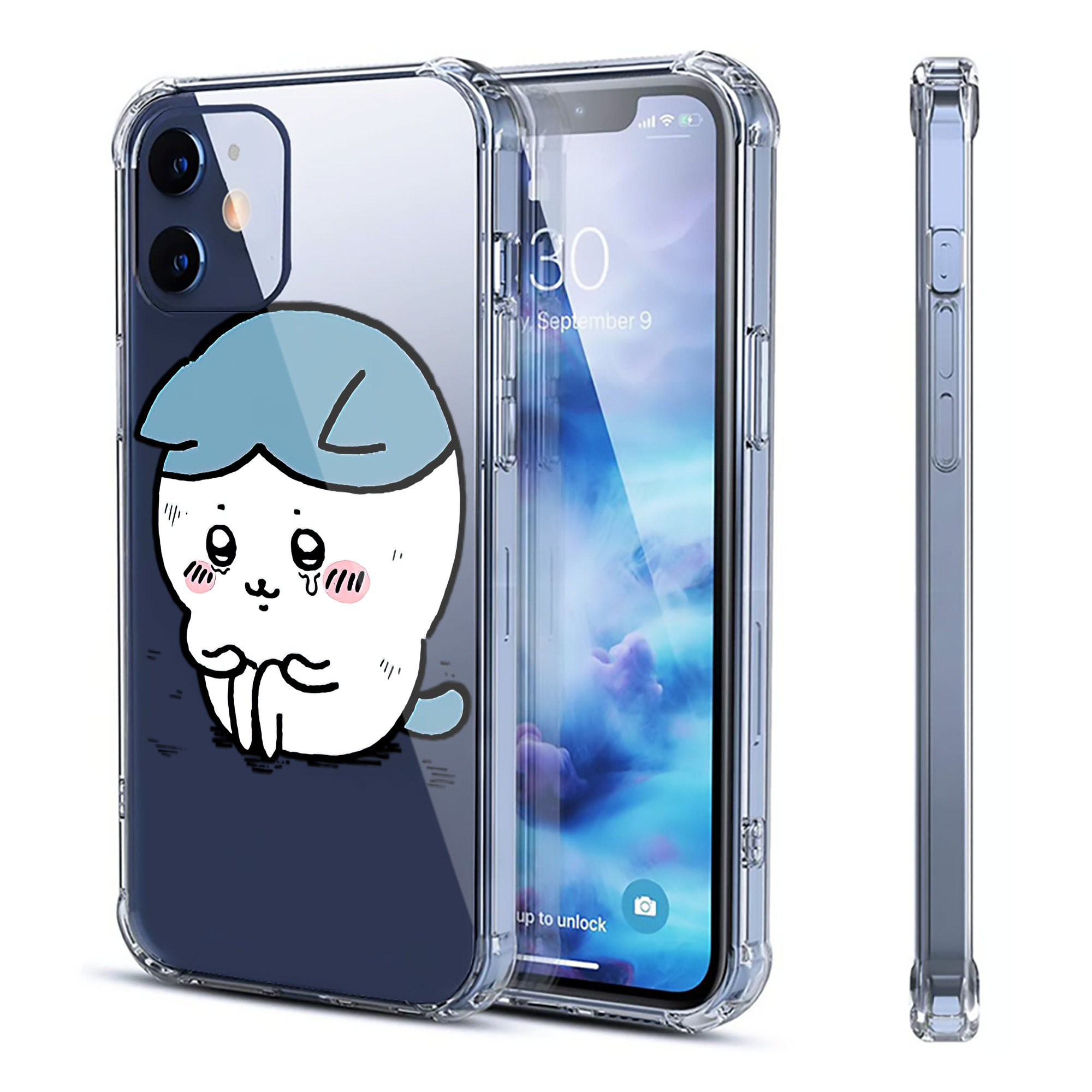 （画像用） ちいかわ ハチワレ Chii-kawa hachiware 【iPhone 12シリーズ対応】透明スマホケース（クリアソフトケース）